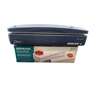 Deni Freshlock II‎ Vacuum Sealer Machine Blue Food Preserver + Box of rolls
